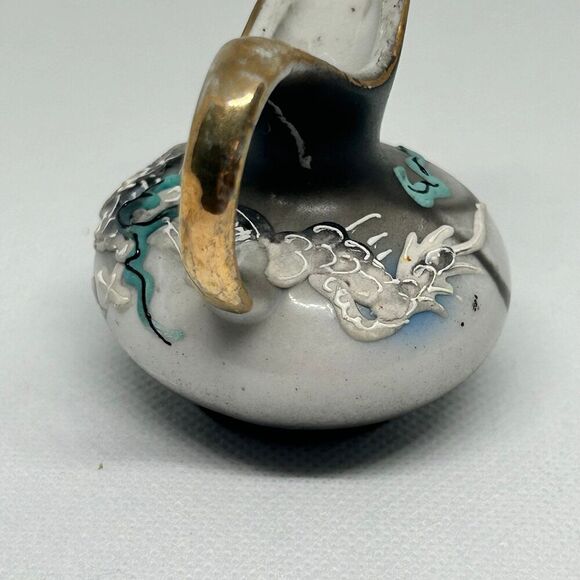 Moriage Japan Dragon Ware Raised Porcelain Mini Pitcher - Picture 7 of 7